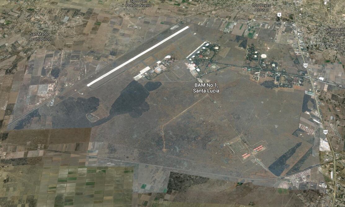 Se construirán dos pistas en la Base Aérea Militar de Santa Lucía / Fotos: Google Maps