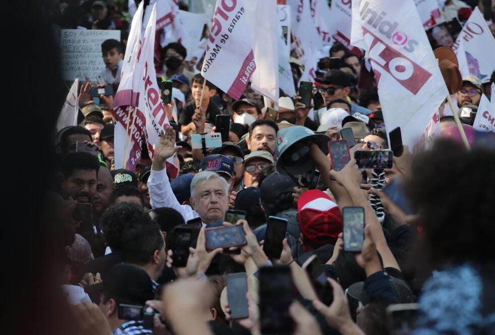 La Secretaría del Bienestar, esta tarde en la marcha del presidente López Obrador