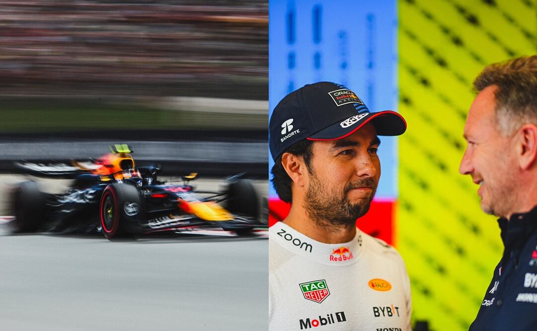 Checo Pérez y Christian Horner en el Gran Premio de España - Foto: @SChecoPerez en X