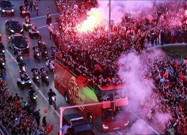 VIDEO: Así fue el enorme recibimiento a la Selección de Marruecos en Rabat