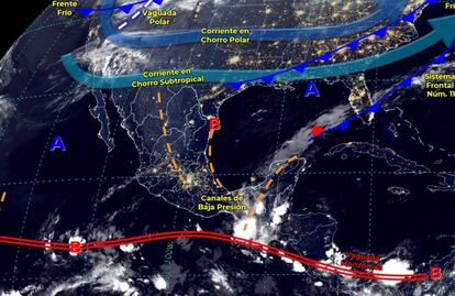 Para este lunes se esperan lluvias muy fuertes en el sur, sureste y península de Yucatán