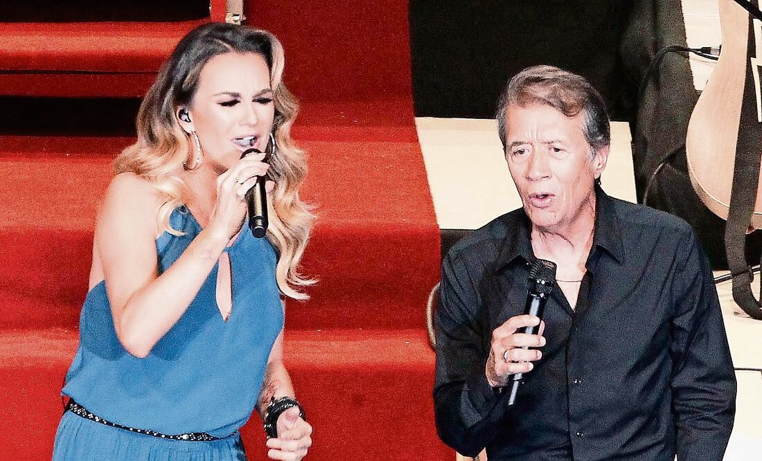 María José lo acompañó al final de su concierto con el tema “Eres” (ARIEL OJEDA. EL UNIVERSAL)