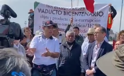 Diputados de Morena toman simbólicamente Viaducto Elevado Bicentenario