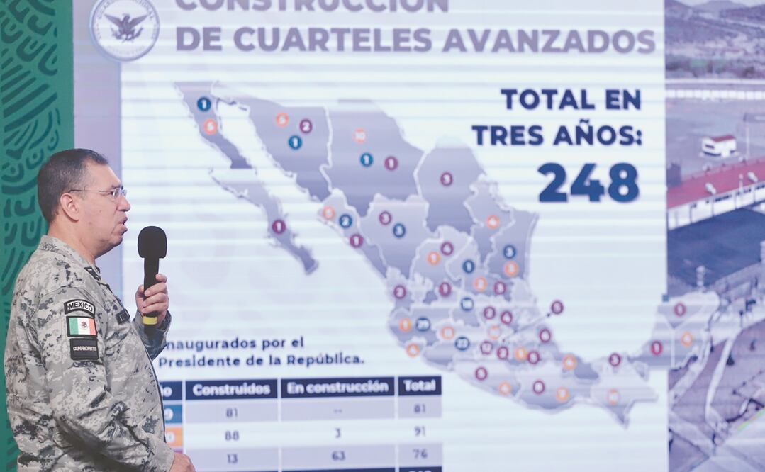 El general Luis Rodríguez Bucio señala que hay 5 mil 724 elementos en entrenamiento. Foto: BERENICE FREGOSO. EL UNIVERSAL