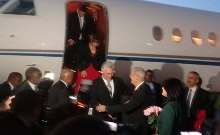 Miguel Díaz-Canel, presidente de Cuba, llega para toma de protesta de AMLO