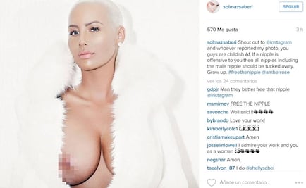 Amber Rose muestra un pezón por campaña feminista