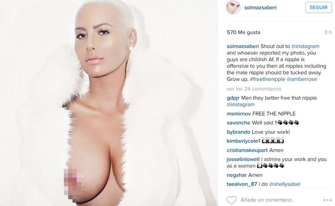 La fotógrafa Solmaz Saberi recriminó a la red social por censurar la imagen. (FOTO de Instagram: solmazsaberi)