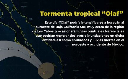 Olaf se intensifica a huracán categoría 1: Conagua 