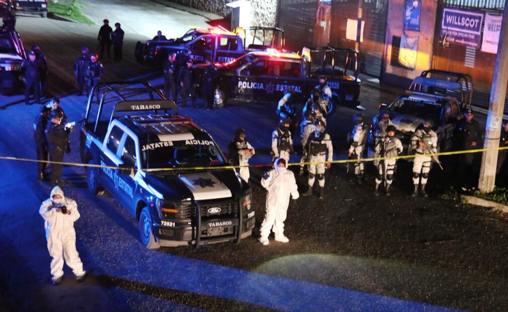 Ataque a policías en Tabasco, el 5 de febrero de 2025.Foto: Luis Manuel López / EL UNIVERSAL