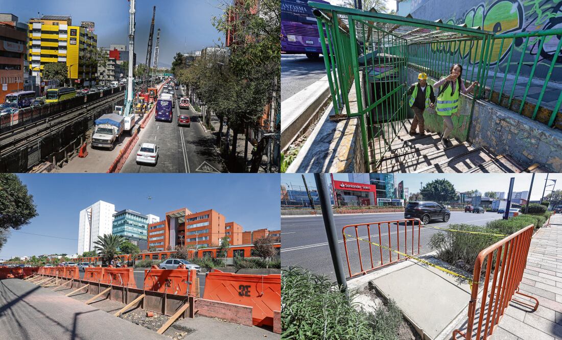 De Pino Suárez a Chabacano se diseña la Calzada Flotante; de San Antonio Abad a Metro Chabacano los pasos a desnivel han sido cerrados para mejorarlos; sigue la instalación de jardineras para dividir el carril confinado de la ciclovía; y hacia Tasqueña empieza a vislumbrarse el Camino Mujeres Libres y Seguras. Fotos: Gabriel Pano / EL UNIVERSAL