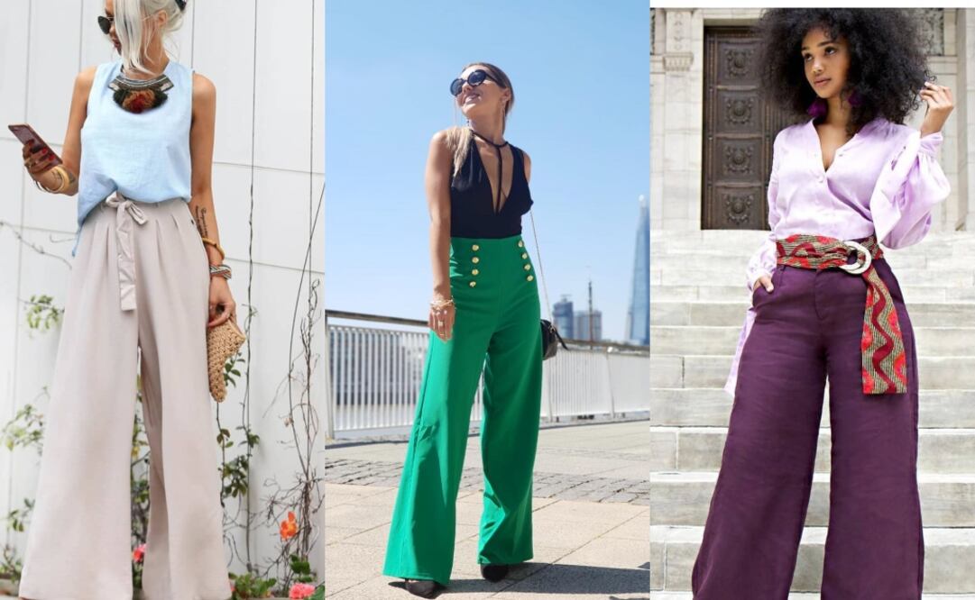 Pantalones anchos y fluidos son la apuesta ideal para el otoño Foto: Instagram voodoclothingofficial, mary_kokotova, stylewithdetola