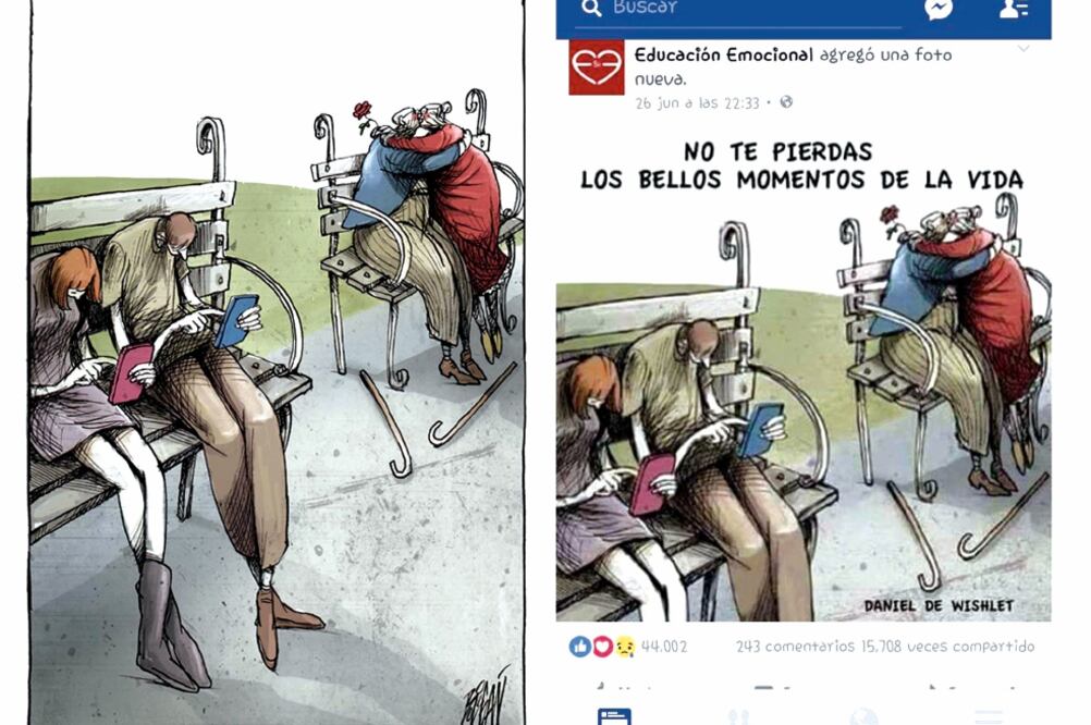 El amor y las generaciones y su plagio (derecha) (ESPECIAL)