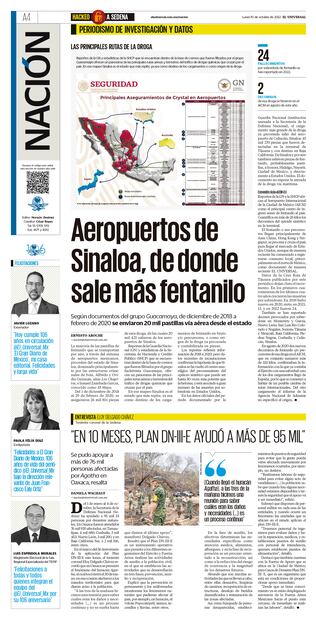 Del premio que recibió EL UNIVERSAL, la Sociedad Interamericana de Prensa (SIP) aseguró que “presenta una amplia y rigurosa investigación acerca del consumo de fentanilio, droga muy peligrosa, que ha crecido dentro del país sin que las autoridades puedan detenerla”.