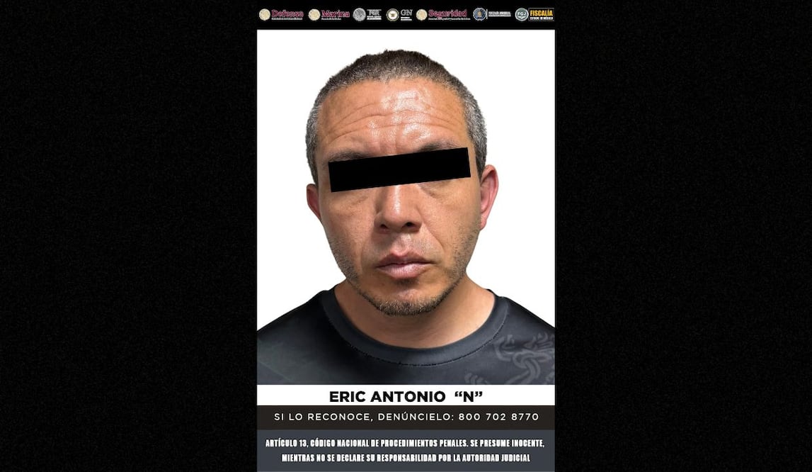 Ingresa a penal de Cuautitlán, Eric Antonio “N”, presunto responsable de doble feminicidio en Cuautitlán; fue detenido en Acapulco. Foto: Especial