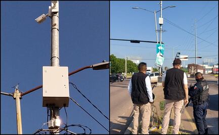 Hombres armados destruyen a balazos cámaras de videovigilancia en Sinaloa