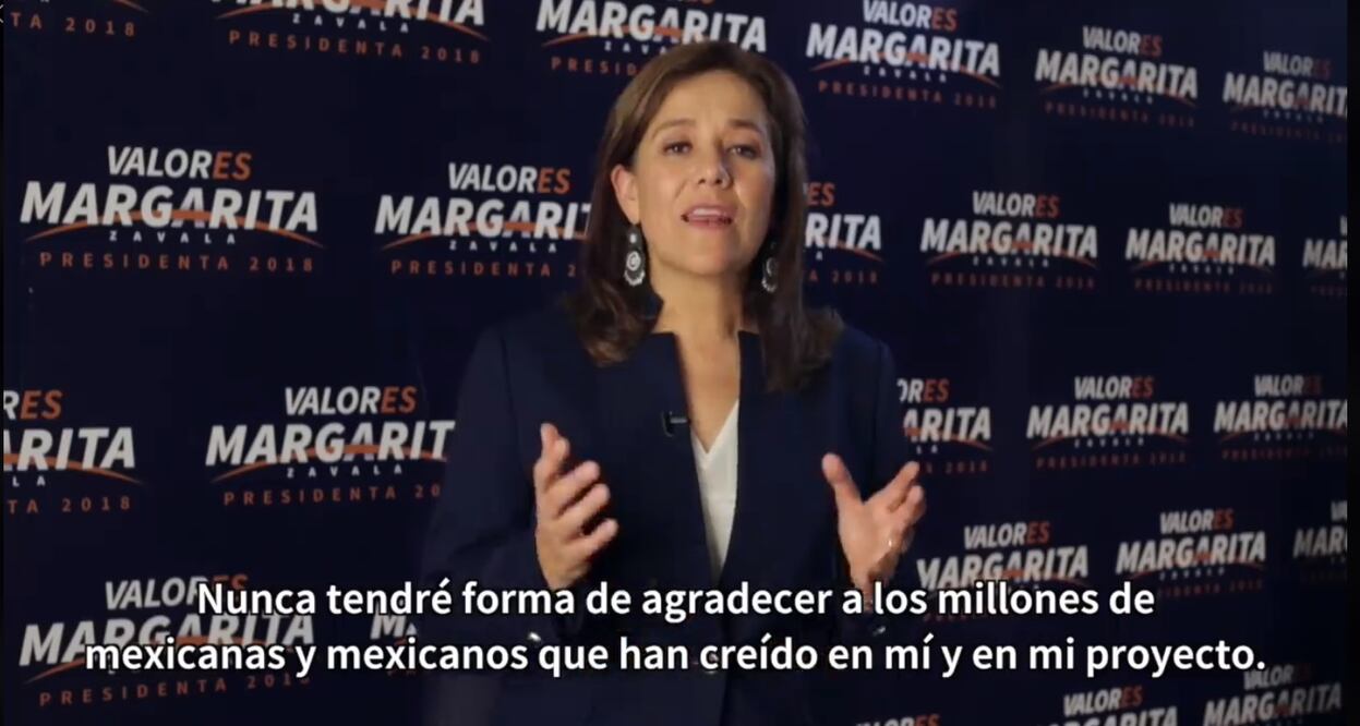 La ex candidata independiente a la Presidencia, Margarita Zavala. Foto: Especial