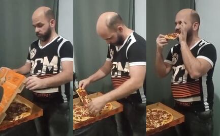 Cubano prueba pizza mexicana por primera vez y su reacción se vuelve viral en TikTok; "está muy rico para ser verdad"