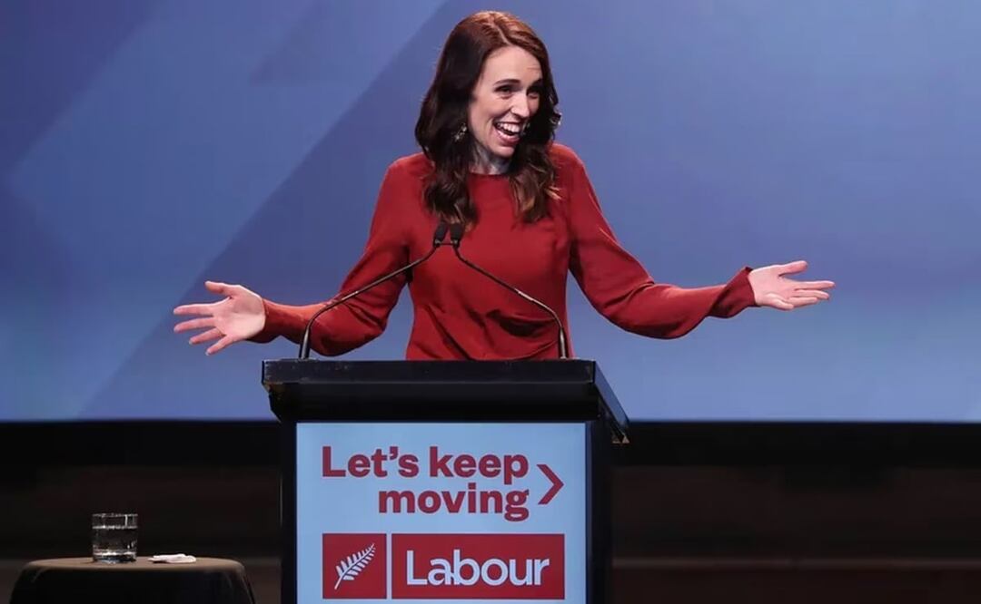 Jacinda Ardern durante un evento de las elecciones del Partido Laborista en Auckland. Foto: AFP