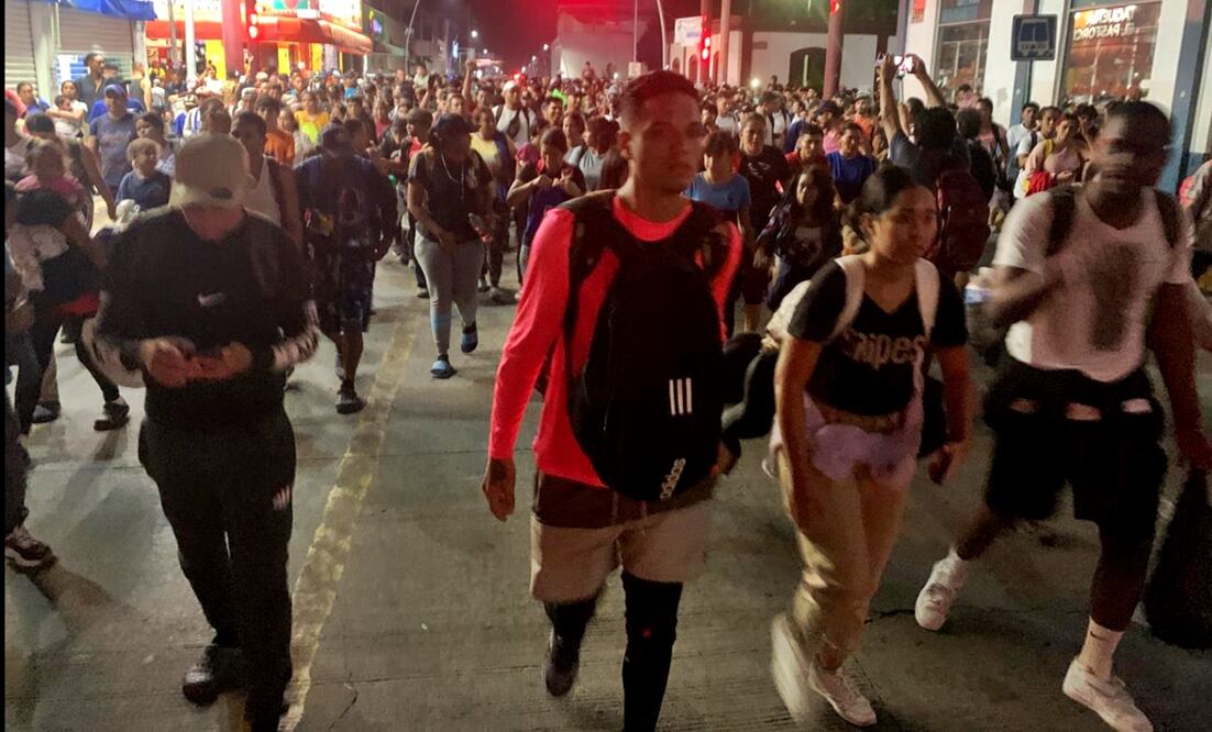 Caravana migrante sale de Tapachula con dirección a Estados Unidos. Foto: María de Jesús Peters/EL UNIVERSAL