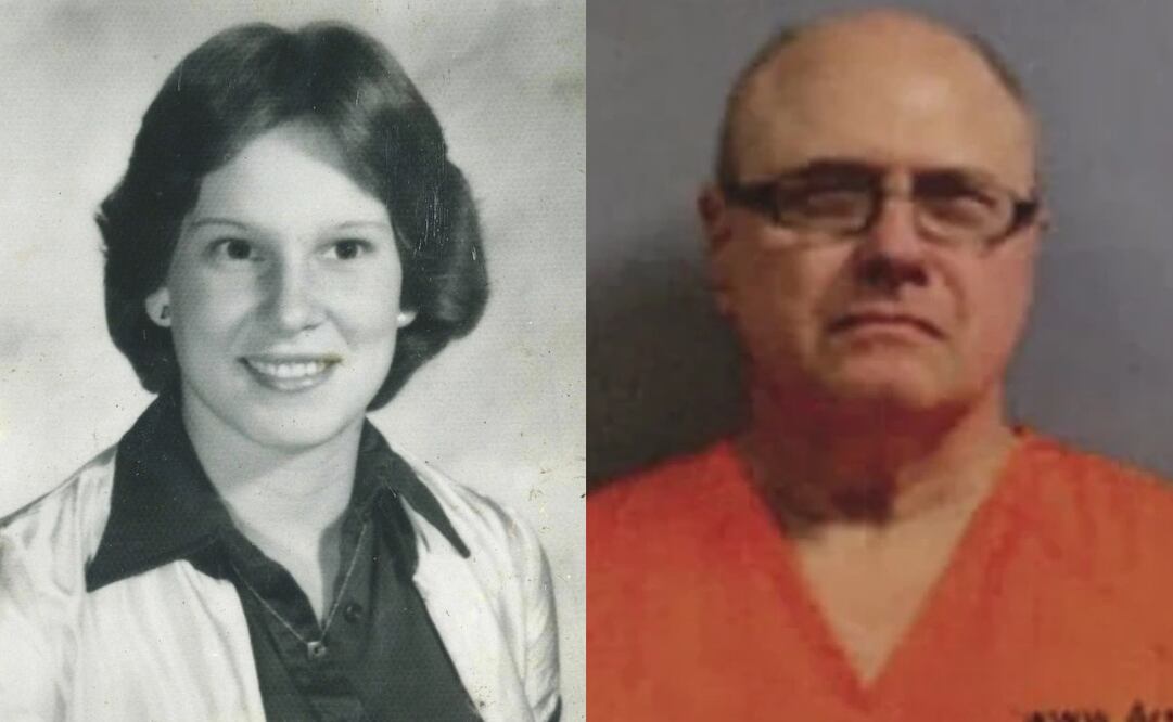 Debra Lee Miller asesinada a golpes el 29 de abril de 1981 y James Vanest asesino de Debra; imagen proporcionada por el Departamento de Policía de Mansfield. Foto: AP