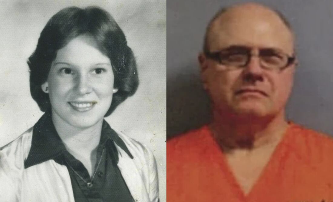 Debra Lee Miller asesinada a golpes el 29 de abril de 1981 y James Vanest asesino de Debra; imagen proporcionada por el Departamento de Policía de Mansfield. Foto: AP