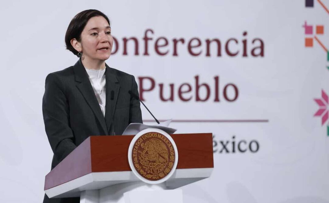 Marcela Figueroa, titular del Secretariado Ejecutivo del Sistema Nacional de Seguridad Pública (SESNSP), durante la mañanera de este 7 de octubre del 2025. Foto: Fernanda Rojas / EL UNIVERSAL