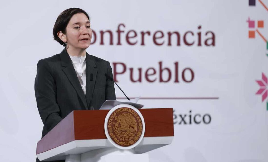Marcela Figueroa, titular del Secretariado Ejecutivo del Sistema Nacional de Seguridad Pública (SESNSP), durante la mañanera de este 7 de octubre del 2025. Foto: Fernanda Rojas / EL UNIVERSAL