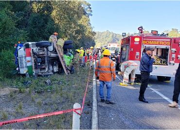 Vuelca camión de peregrinos en Chiapa de Corzo