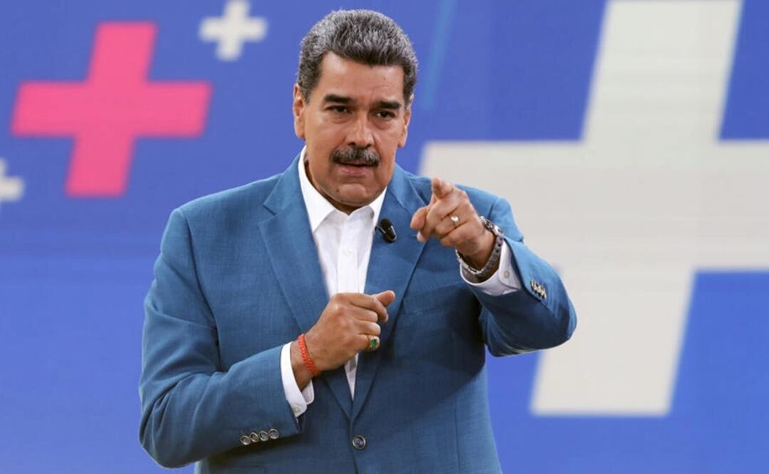 El presidente de Venezuela, Nicolás Maduro, hablando durante su programa de televisión en Caracas. Foto: AFP