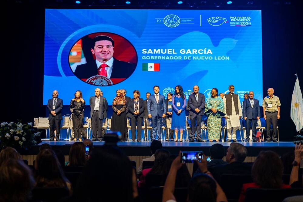 Samuel García inaugura Cumbre Mundial de Premios Nobel por la Paz. Foto: Especial