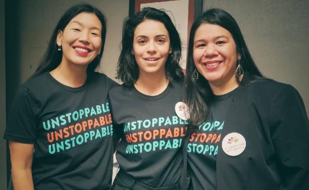 Ai-jen Poo, Olga Segura y la activista Mónica Ramírez. Foto: Especial