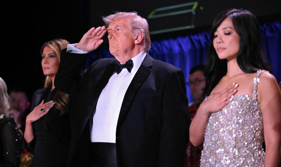 El presidente de Estados Unidos, Donald Trump, durante la cena de asociación de corresponsales de la Casa Blanca. Foto: Mandel Ngan / AFP