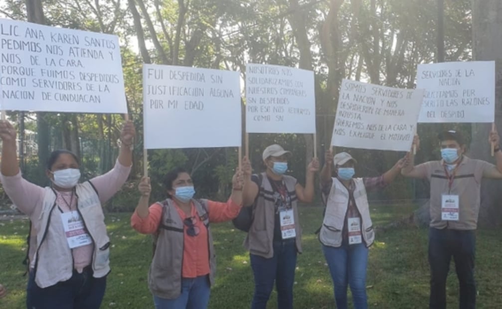 Servidores de la Nación y damnificados protestan en visita de AMLO a Tabasco 