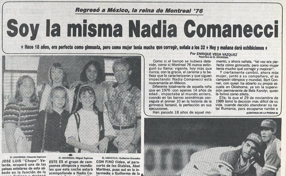 La gran gimnasta no daba señas de "perder el suelo" por su fama, sino que siempre se mostró como una personalidad amena y cerca al público, confiada en comentar que "era la misma Nadia". Hemeroteca EL UNIVERSAL.