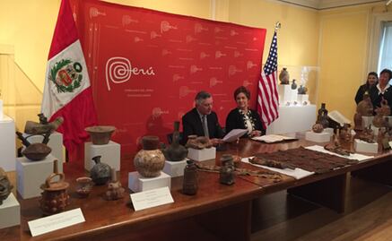 Estados Unidos devuelve a Perú piezas arqueológicas