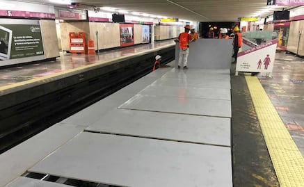 Andén provisional en estación Balderas es por seguridad de los usuarios, dice Sheinbaum