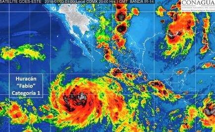 Huracán "Fabio" categoría 1 causará fuertes lluvias al norte y centro del país