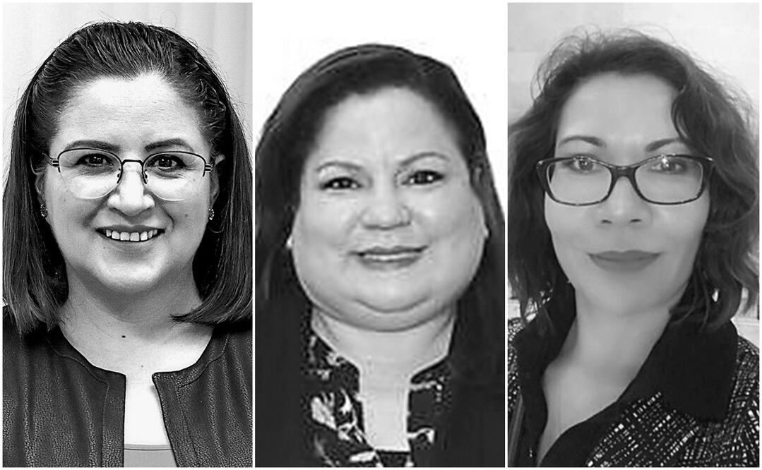 Martha Tagle, diputada de MC; Madeleine Bonnafoux, diputada del PAN y Adriana Lecona, representante de Ultravioletas Feministas. Fotos: Archivo El Universal