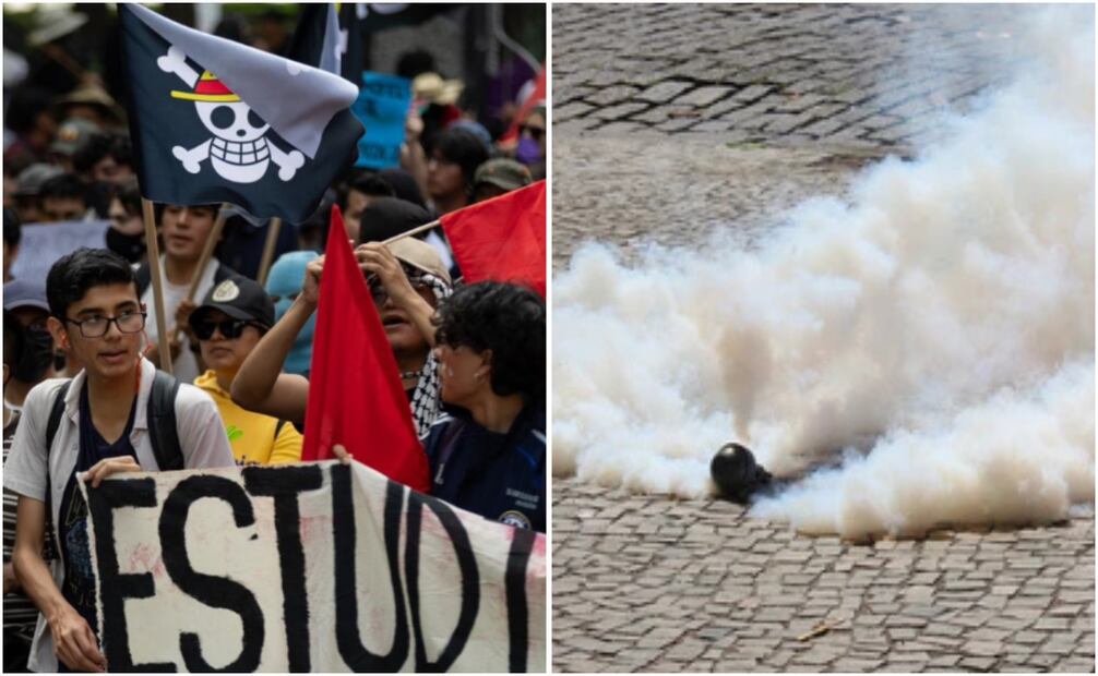 Conoce que se debe de hacer al entrar en contacto con agentes antidisturbios como el gas lacrimógeno. Foto: Hugo Salvador EL UNIVERSAL