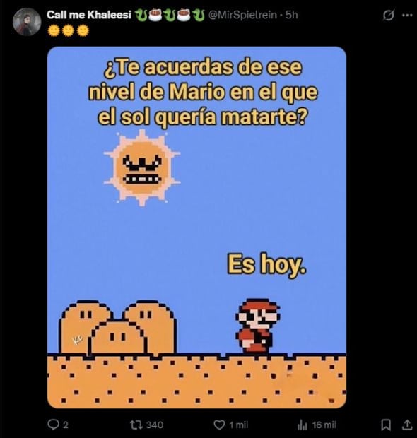 Así reaccionaron los internautas a las altas temperaturas. Foto: redes sociales