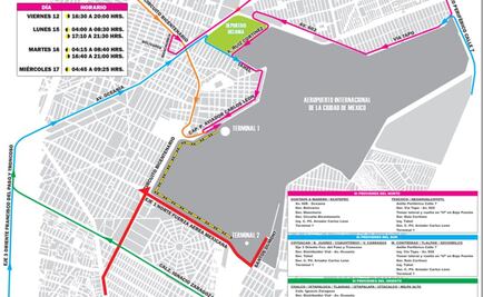 Así será el transporte de apoyo a usuarios del AICM por visita del Papa