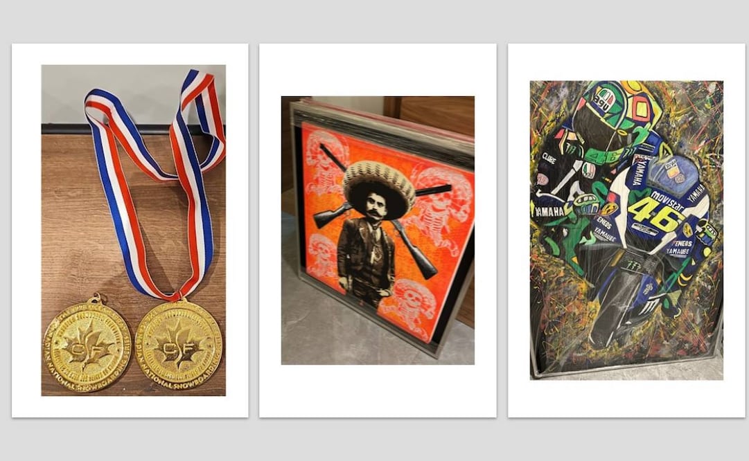 Cateo a propiedades de Ryan Wedding da como resultado el decomiso de 62 motos, pinturas, medallas y droga. (30/12/25) Foto: X @FBILosAngeles