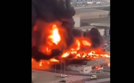 Reportan incendio en mercado de Emiratos Árabes Unidos