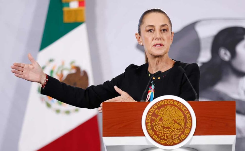 La presidenta Claudia Sheinbaum durante la mañanera del 11 de diciembre del 2025. Foto: Diego Simón / EL UNIVERSAL