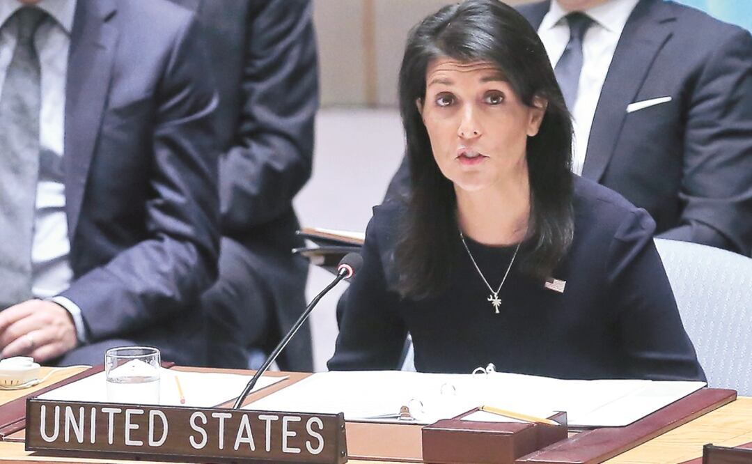Nikki Haley, embajadora de EU ante la ONU. Foto: AP