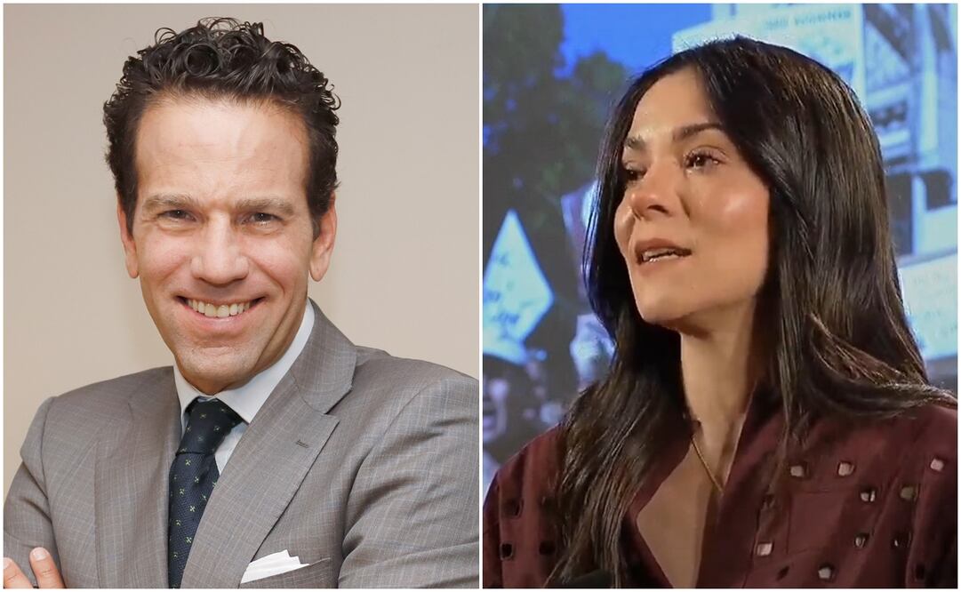 Carlos Loret y Elizabeth García Vilchis. Foto: EL UNIVERSAL- Captura