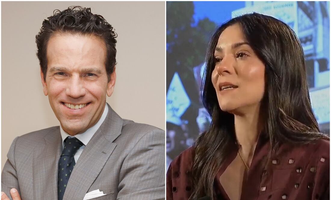 Carlos Loret y Elizabeth García Vilchis. Foto: EL UNIVERSAL- Captura