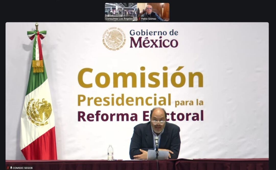 Lázaro Cárdenas Batel durante inicio en EU de las audiencias para la reforma electoral (31/10/2025). Foto: Especial