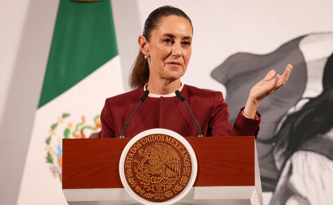 , presidenta de México, durante la mañanera del 13 de febrero del 2025 en Palacio Nacional. Foto: Luis Camacho / EL UNIVERSAL