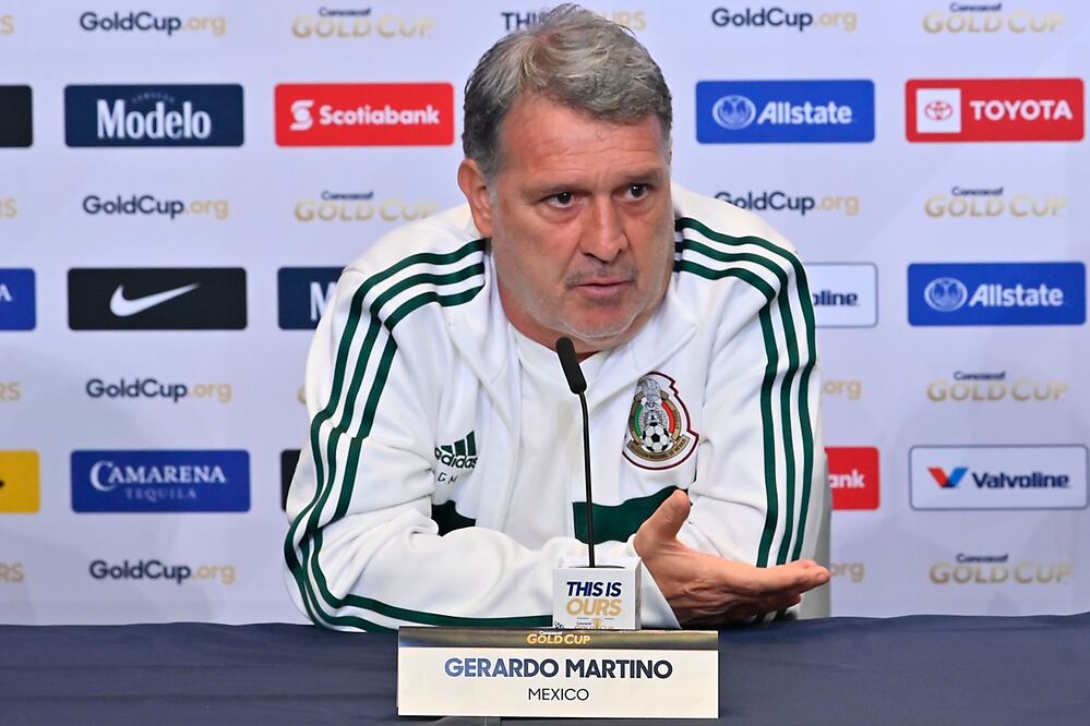 Gerardo Martino en conferencia de prensa previo al juego ante Martinica en Copa Oro. FOTO/IMAGO7
